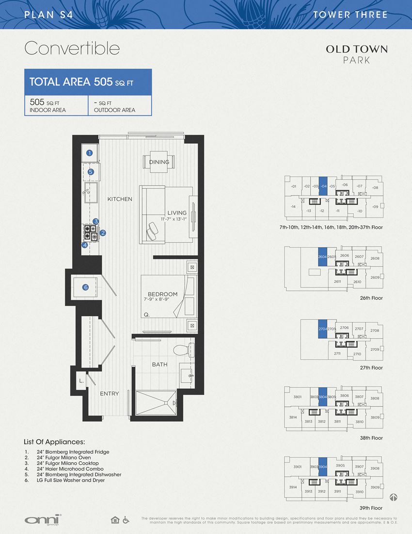 Plan S4 - Tower THREE